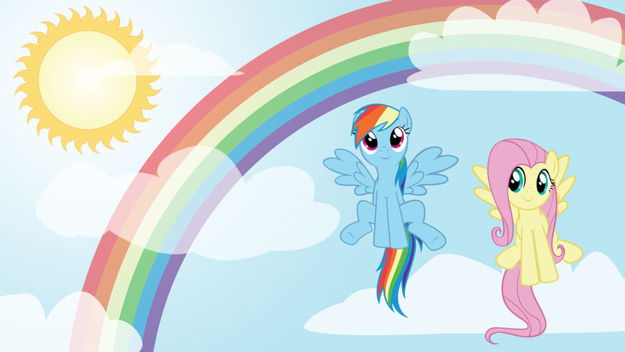 rainbow dash fluttershy wall