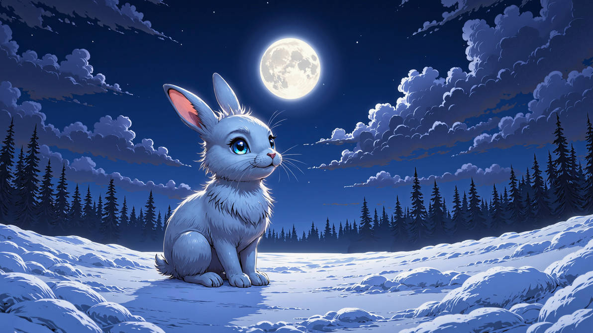 Wnter Rabbit Background White Rabbit Winter Wallpaper by MdMaXaM on DeviantArt