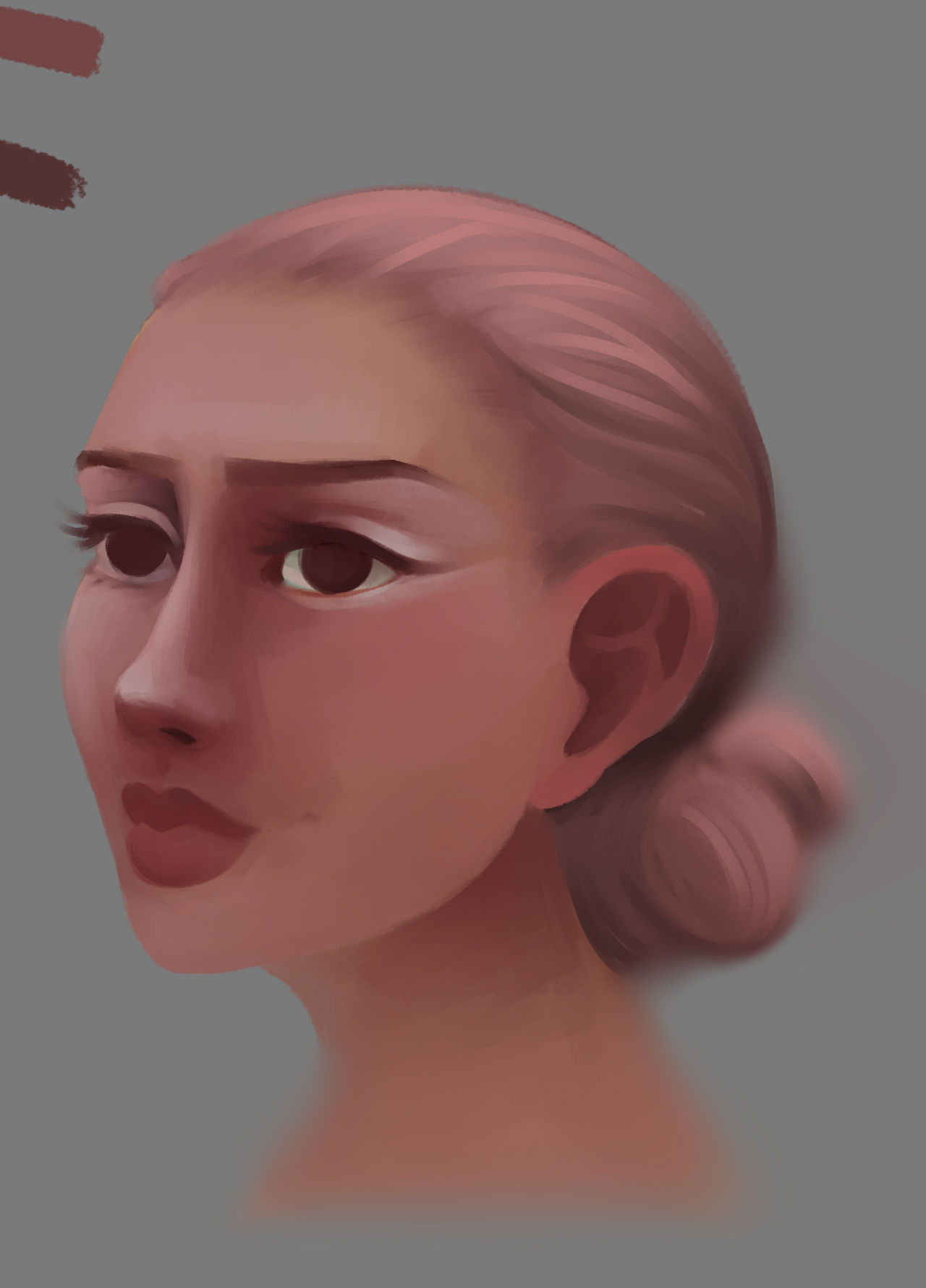 Pink Portrait Pink- Portrait Study by AlbeeSketches on DeviantArt