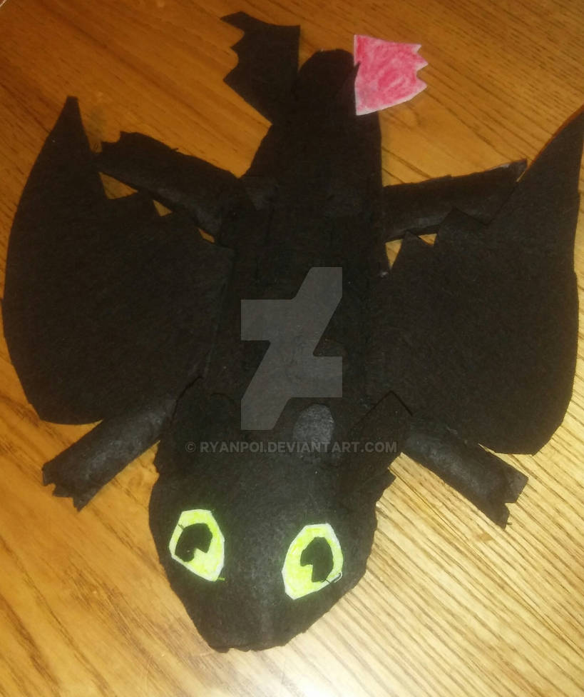 Toothless Homemade stuff toy by ryanpoi on DeviantArt