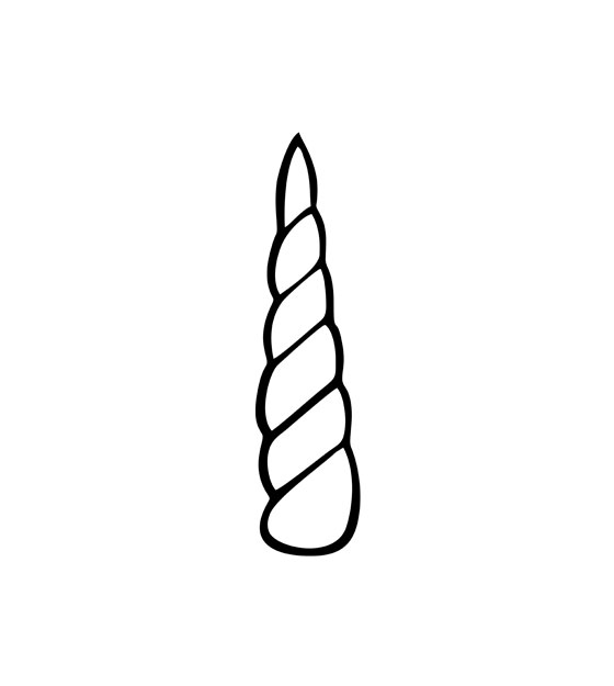 Outline Unicorn Horn Stencil by digitemb-shop on DeviantArt