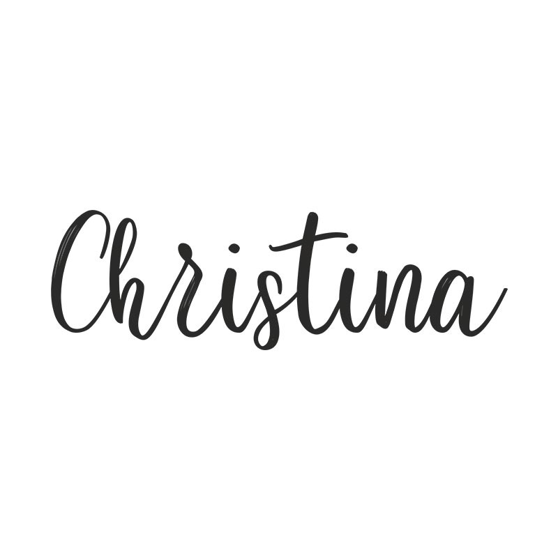 Christina Cursive Text Christina In Graffiti Letters