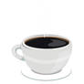 American Coffee in White Cup Vector