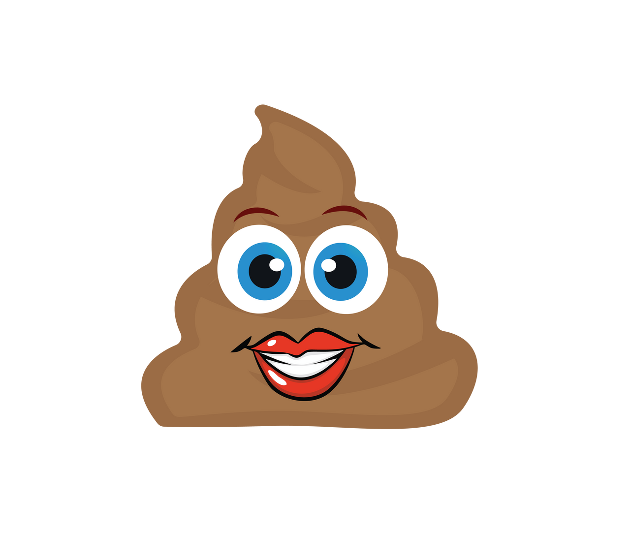 Smile Pile of Poo Face Emoji Vector by digitemb-shop on DeviantArt