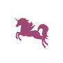 Plum Purple Galloping Unicorn Vector