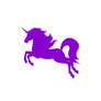 Purple Jumping Unicorn Vector