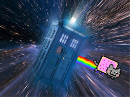 The TARDIS Nyan'd