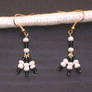 Black White Tridrop Earrings