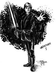 INKTOBER DAY 1 - Luke Skywalker (ROTJ)