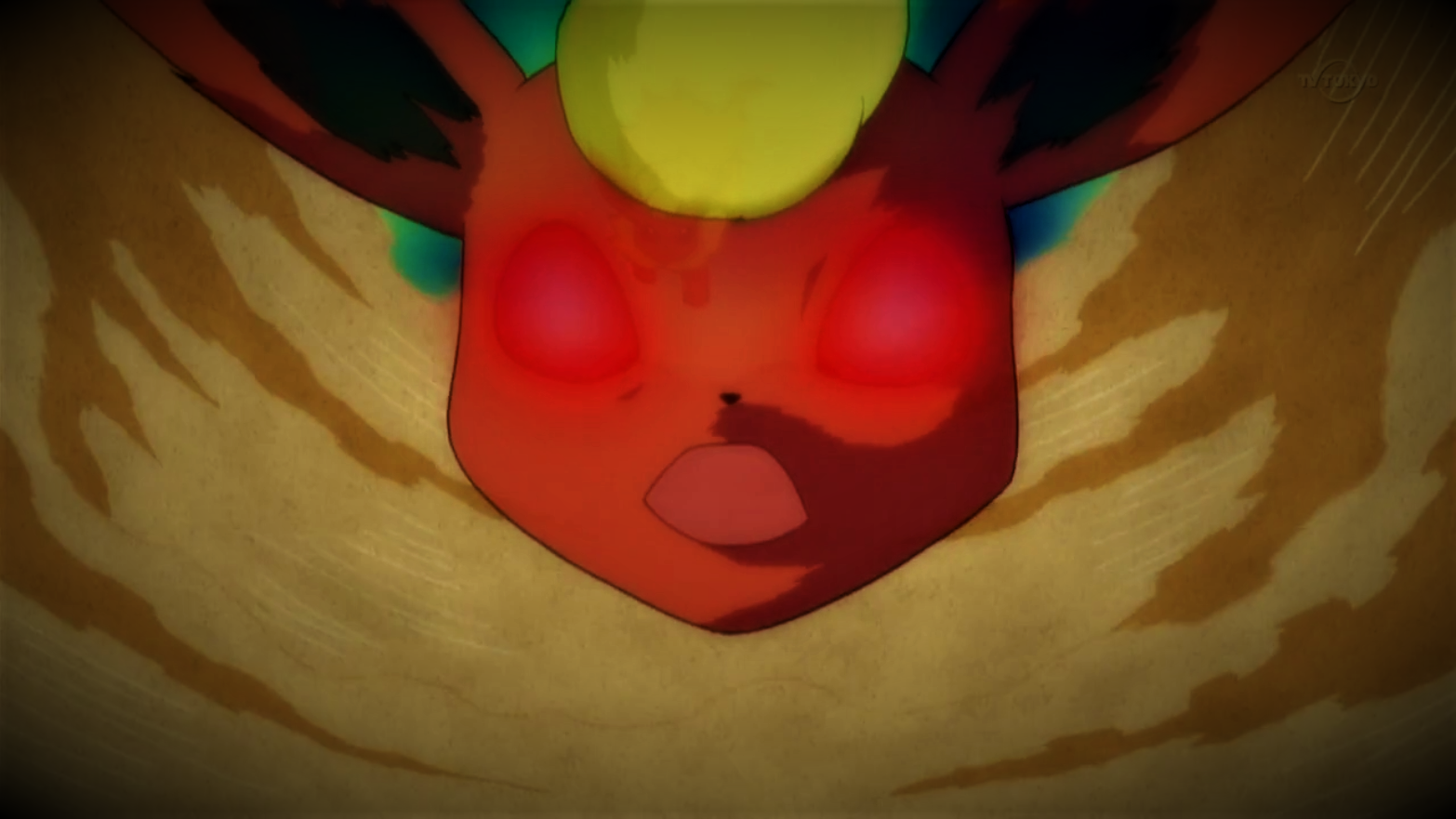 Flareon's Scary Face by Pokemonsketchartist on DeviantArt