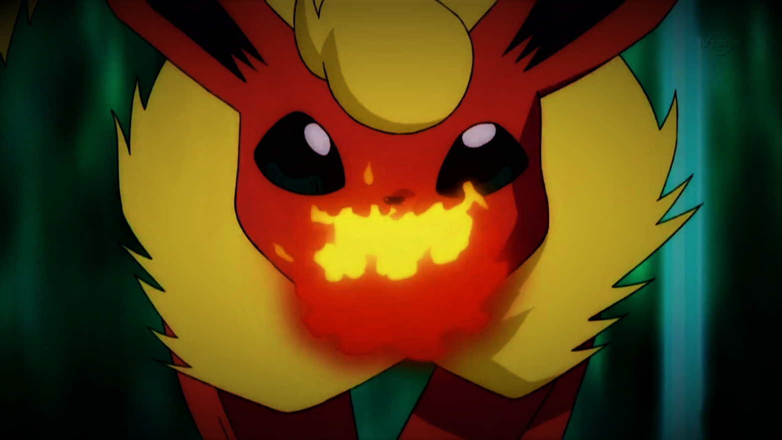 Flareon's Scary Face by Pokemonsketchartist on DeviantArt