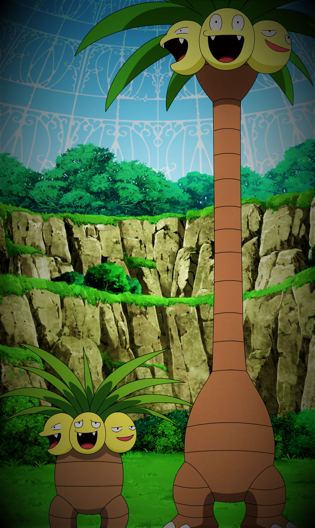 Kantonian and Alolan Exeggutor by Pokemonsketchartist on DeviantArt