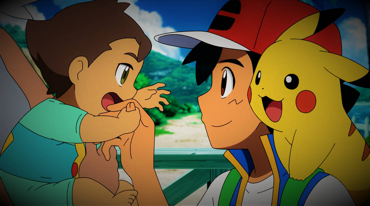 Ash and Lei by Pokemonsketchartist on DeviantArt