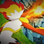 Ash's Infernape using Flamethrower