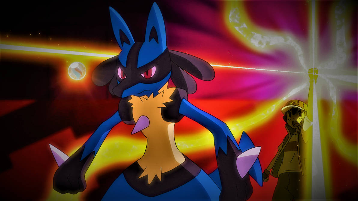 Ash and Lucario Mega Evolve by Pokemonsketchartist on DeviantArt
