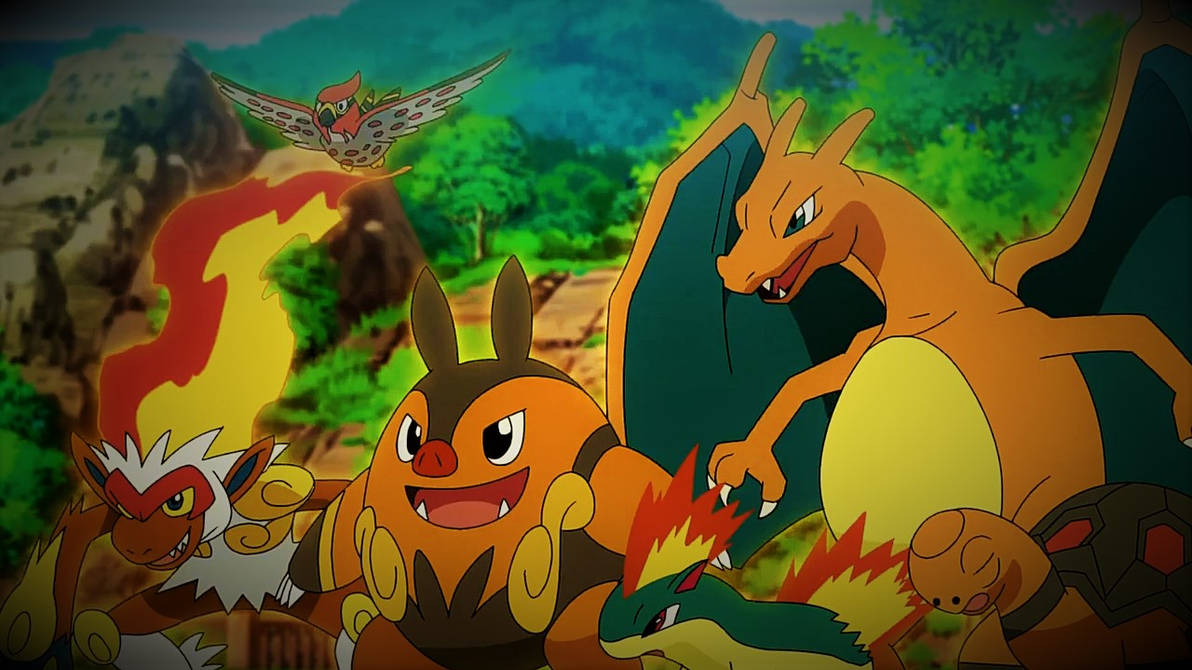 Fire types by Pokemonsketchartist on DeviantArt