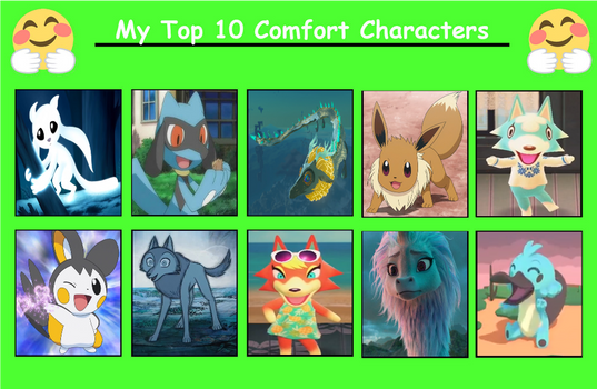 My Top 10 Comfort Characters