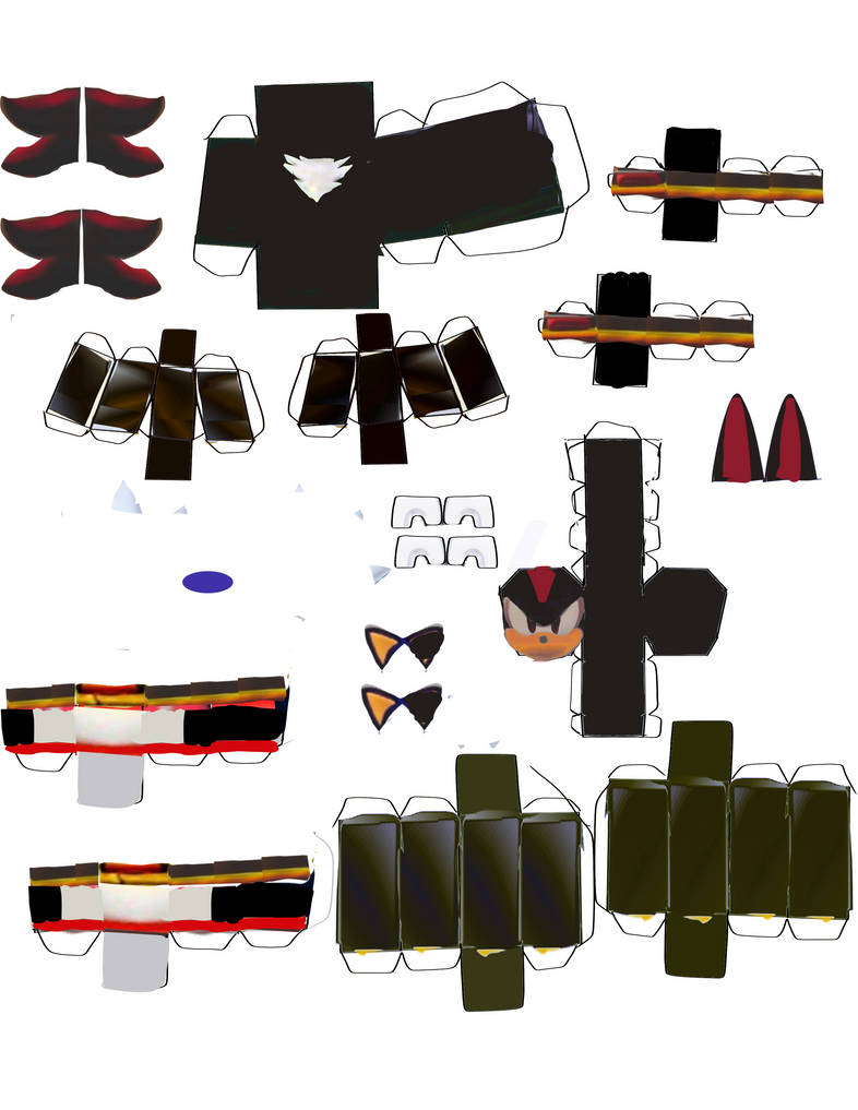 Shadow roblox papercraft by applbear on DeviantArt Shadow roblox papercraft by applbear on DeviantArt