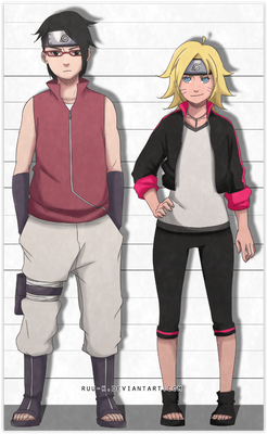 Sarada and Boruto genderbend