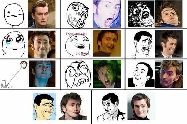 many memes- David Tennant- Doctor who.