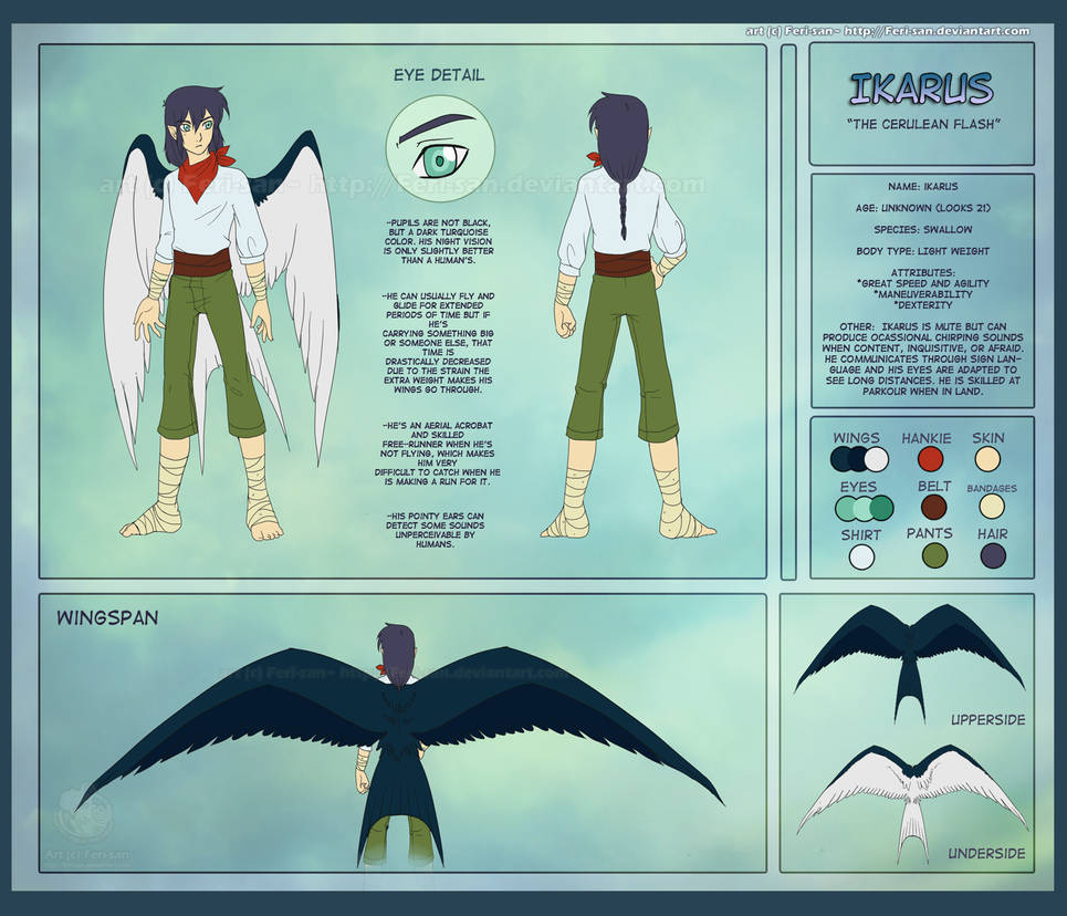ignus reference - by @blackroseleafeon on itaku Images... Ikarus Reference Sheet by Ferisae on DeviantArt