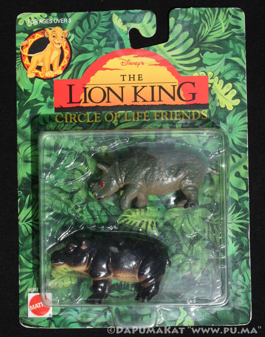 The Lion King - Rhino and Hippo figures by Mattel by dapumakat