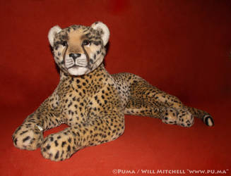 Large Cheetah plush by Jouets Berger from France