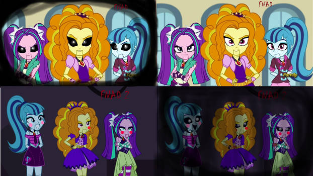 Five nights at Dazzlings by RoseStarMLP989