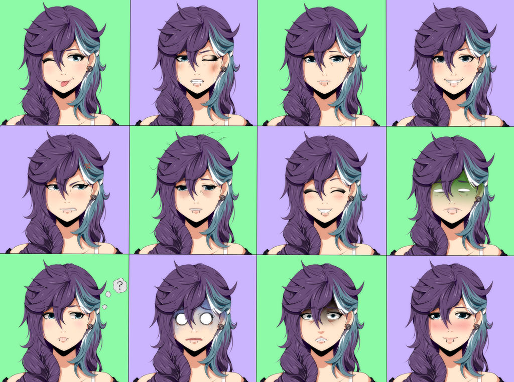 Expressions Sheet Sample 1 by jadecillustrations on DeviantArt