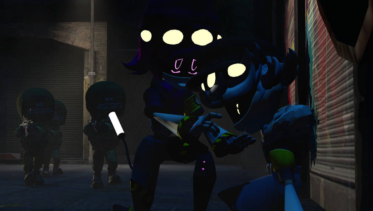 Splatoon Military Uzi and N in the world of Splatoon military by alexmerser47 on DeviantArt