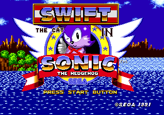 Swift the Cat in S1 - Title Screen