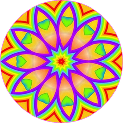 Rainbow Kaleidoscope Star