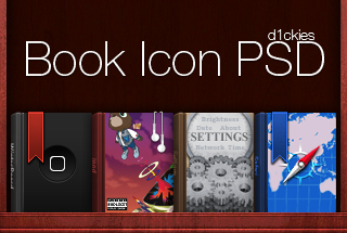 Book Icons PSD