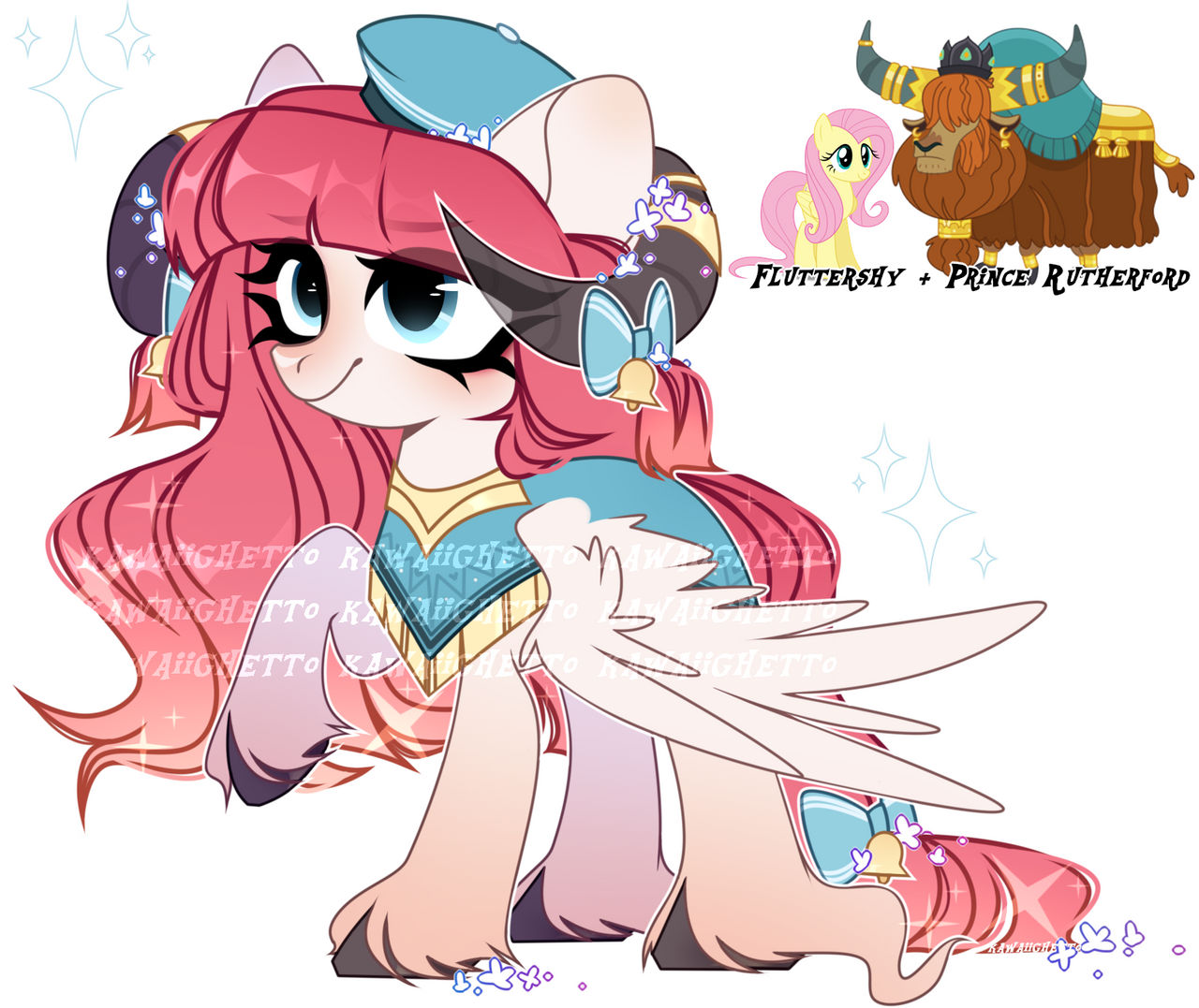 Fluttershy + Prince Rutherford fusion. closed by kawaiighetto on DeviantArt
