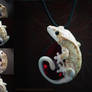 Piebald Crested Gecko Necklace