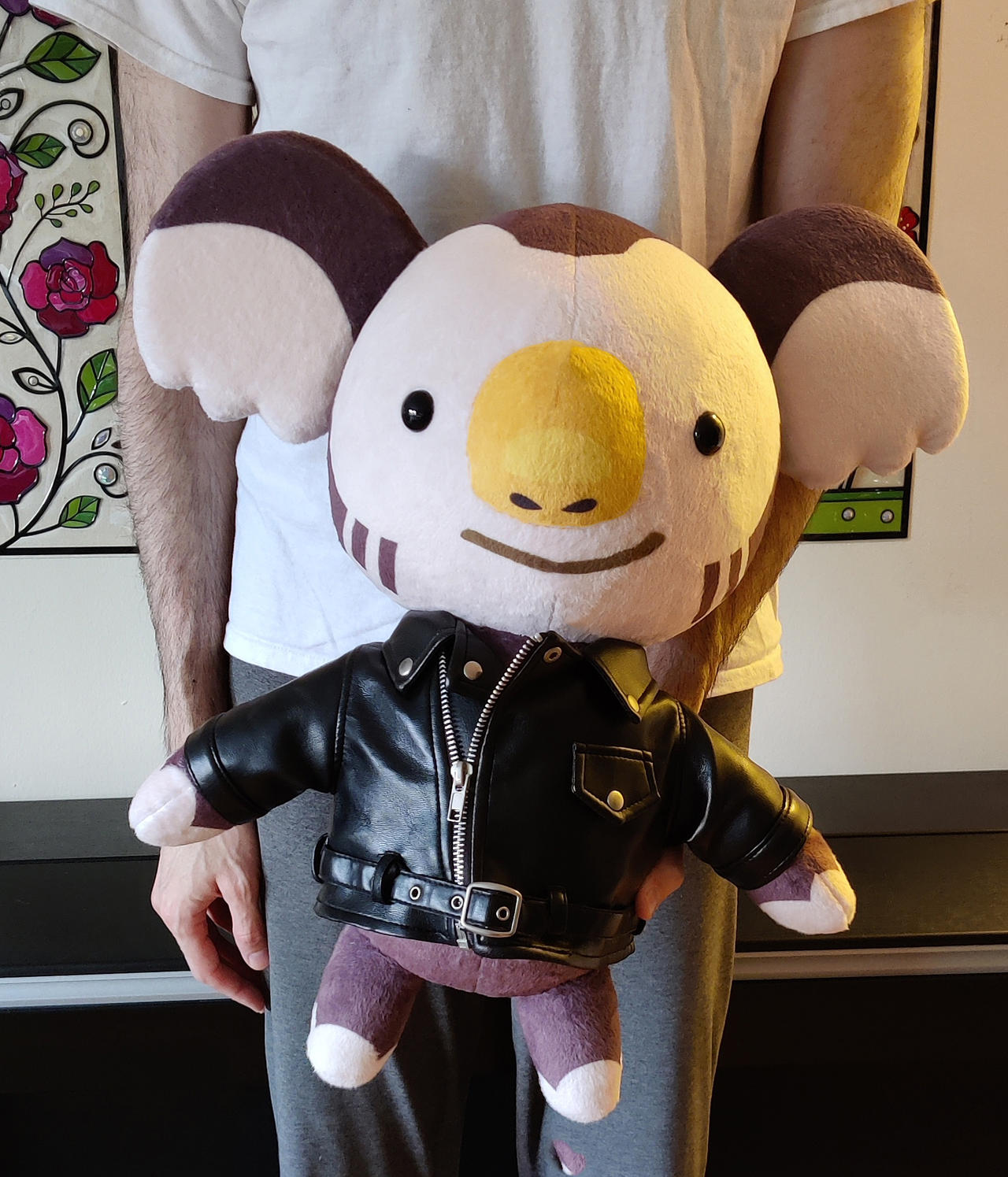 18in Plush Koala with Motorcycle Jacket