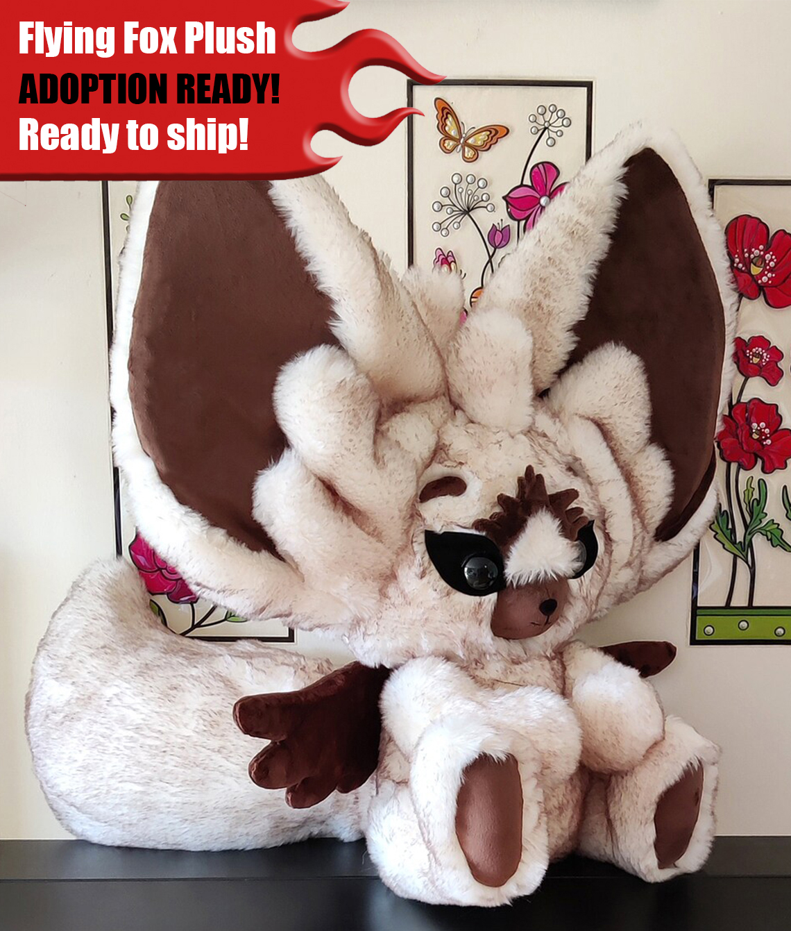 30in Plush Flying Fox SOLD!