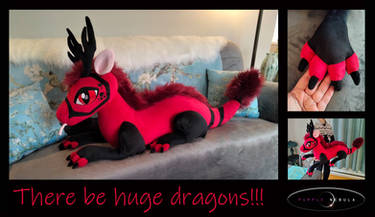 First Plush of 2023!  3.5 foot long dragon!