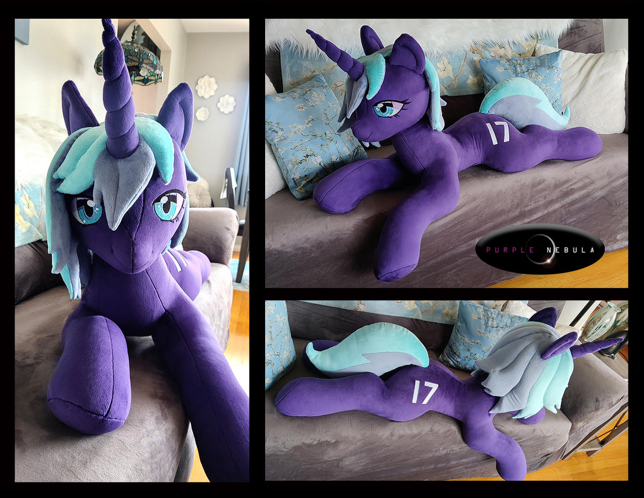 Life Sized Plush OC Pony Amethyst Shadow