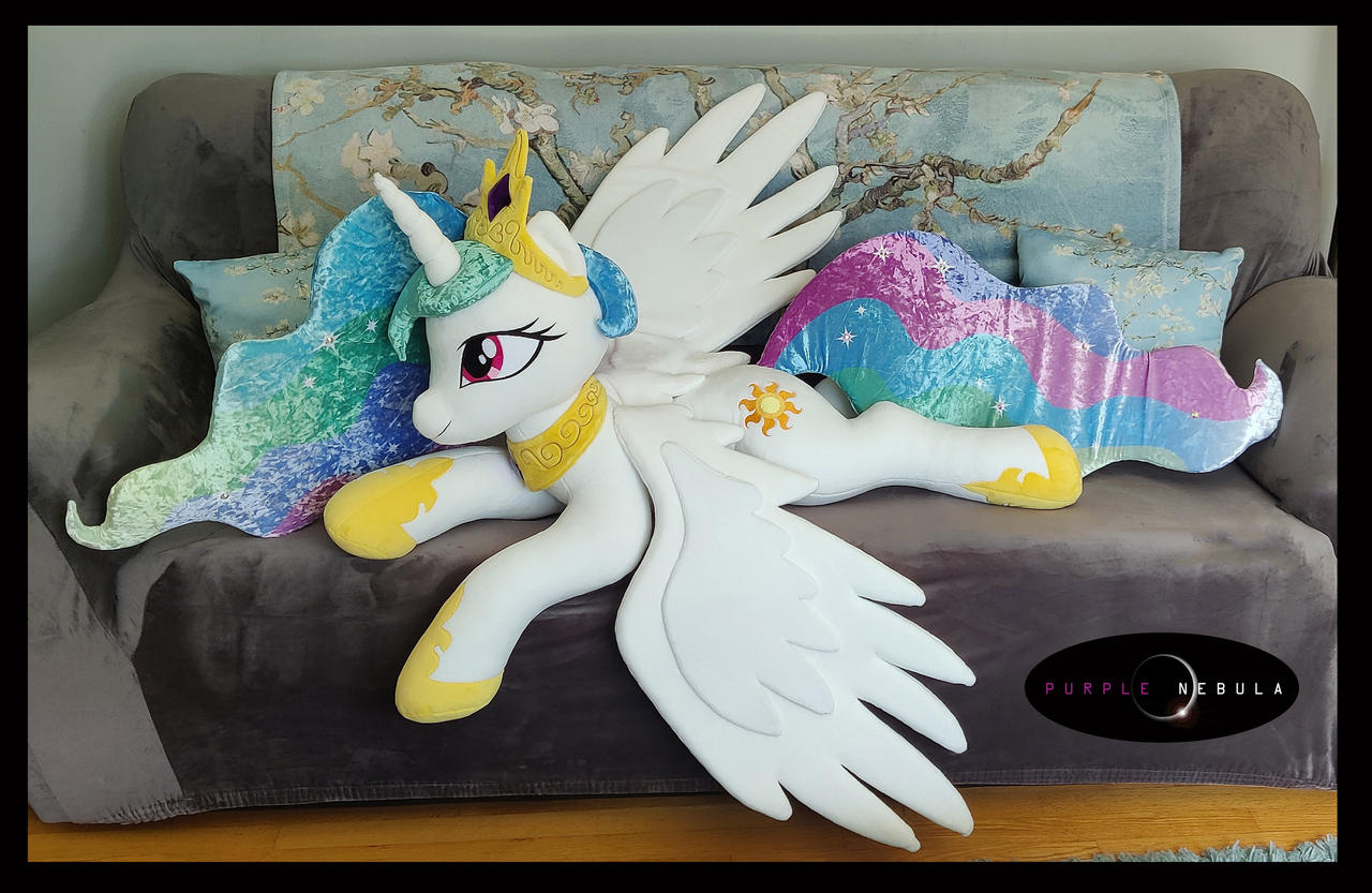 Life-Sized 70in Long Princess Celestia Plush!
