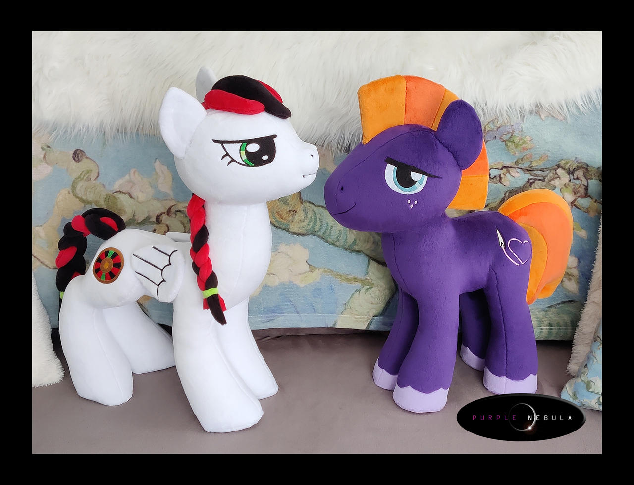 16in tall OC pony Roulette and Velvet plush