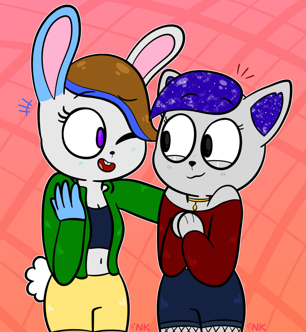[AT]Rabbit and Cat Are a Friends! by Nikytale on DeviantArt