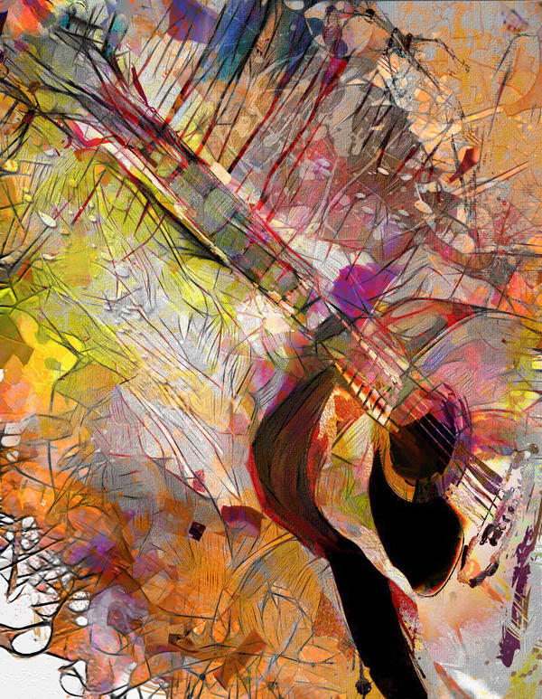 Playing with my guitar by DigitalHyperGFX