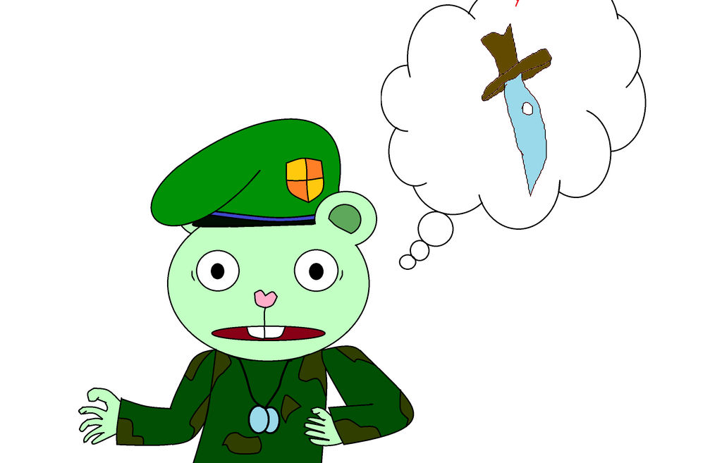 Flippy Scared Scared Flippy - Happy Tree Friends by MichaelToronto on DeviantArt