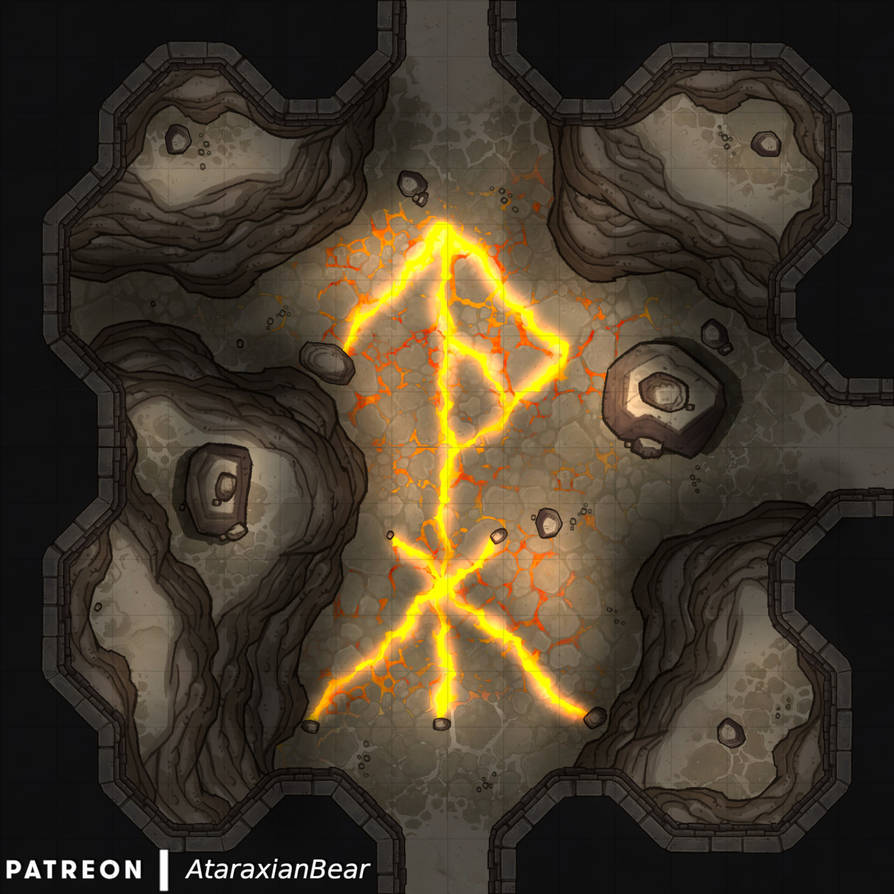 Fiery runes mark this room! by AtaraxianBear on DeviantArt