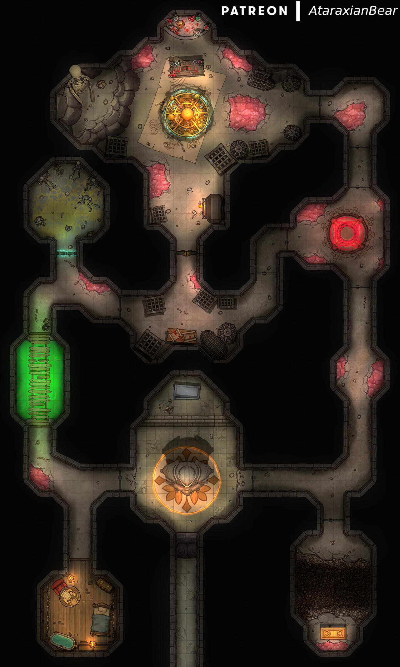D D Lab Map The dungeon of a mad scientist by AtaraxianBear on DeviantArt