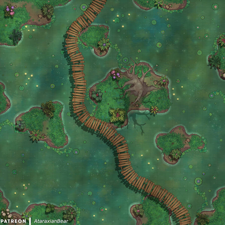 A swamp encounter map by AtaraxianBear on DeviantArt