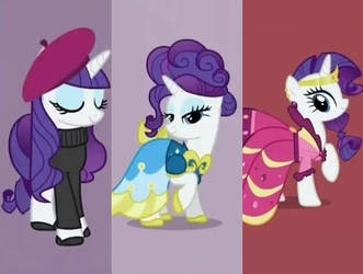 Rarity always dresses in style