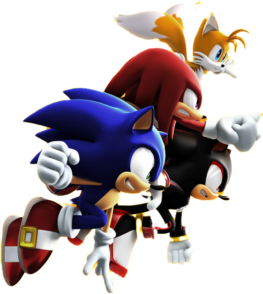 Sonic, Knuckles, Shadow and Tails png by Coenisawesome on DeviantArt
