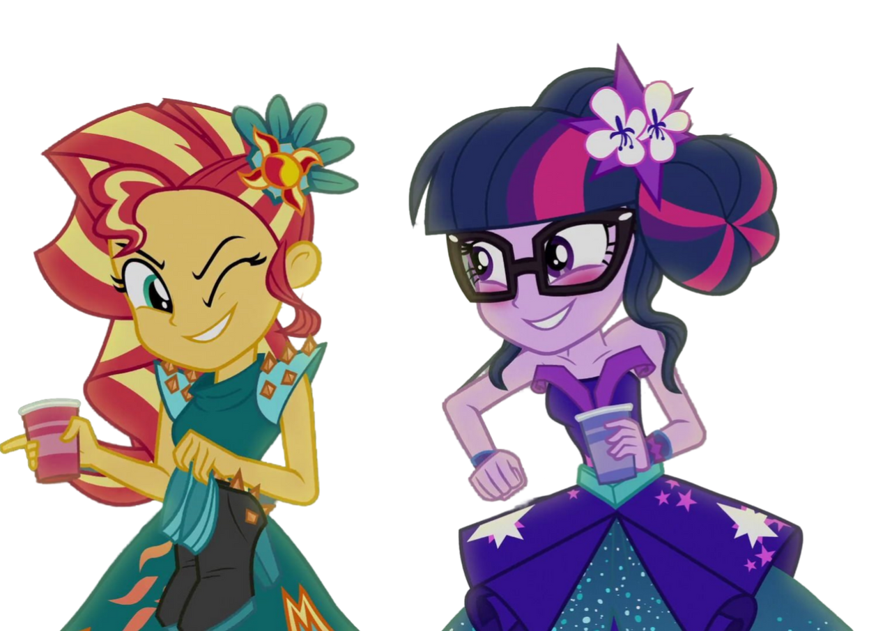 Sci Twi and Sunset Shimmer png by Coenisawesome on DeviantArt